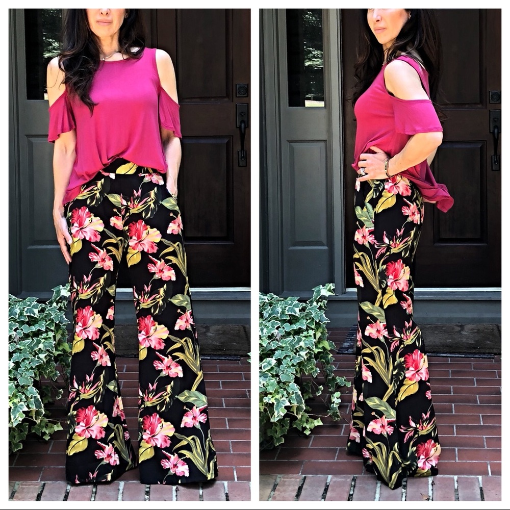 Dark plum/red  cold shoulder round hem top - Picture 4 of 8